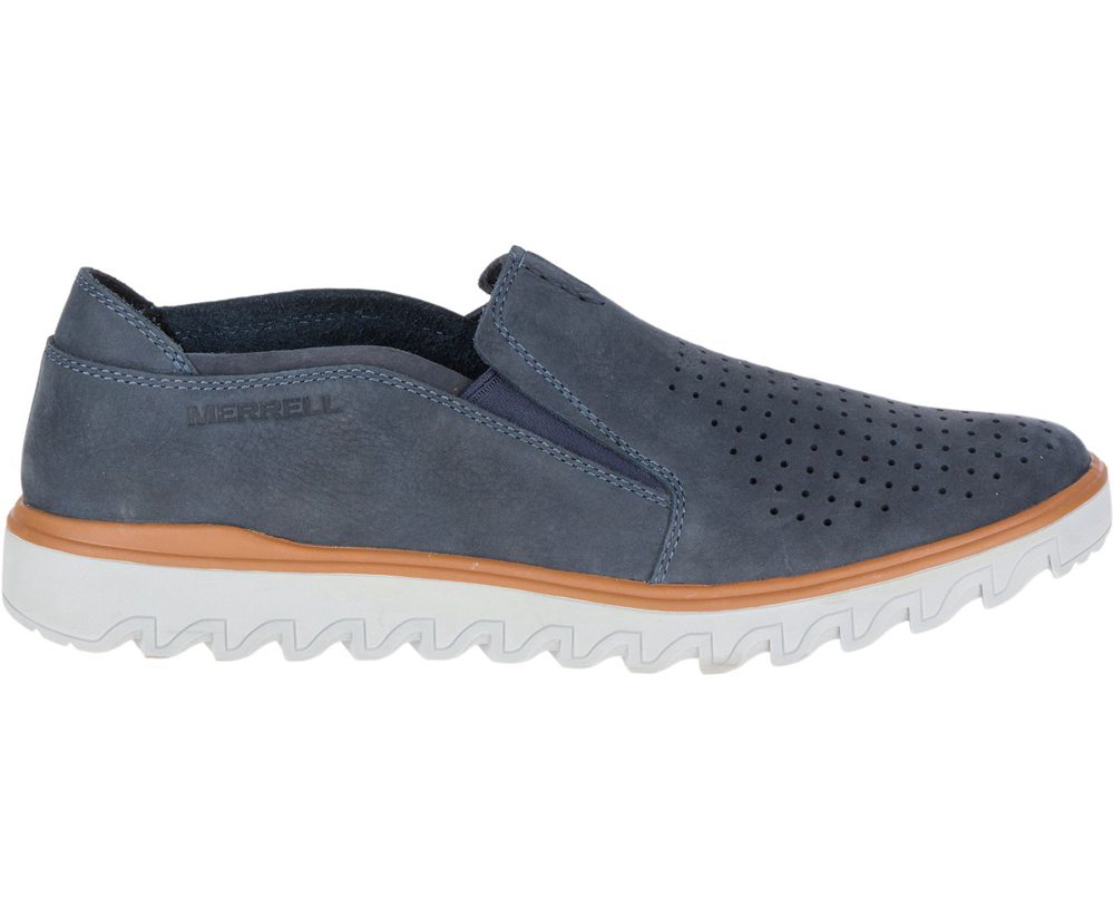 Merrell Slip Ons Navy - Downtown Moc - Mens 38YTXWDPA